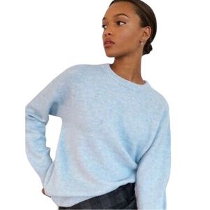 NWOT BABATON THE GROUP blue wool blend crew neck sweater small